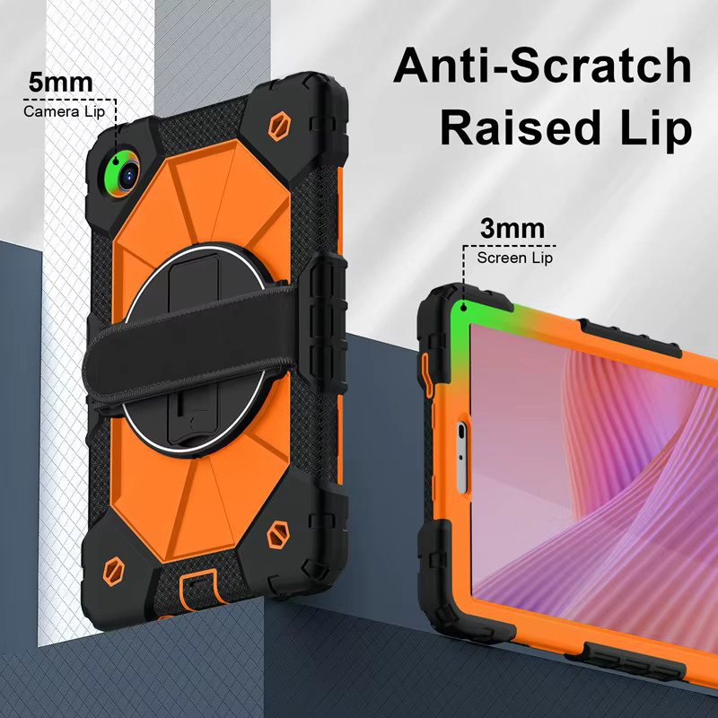 Robuste Lenovo Tab One 8,7 Zoll Tablet-Hülle mit 360 Grad drehbarem Griff und Standfunktion in Pink oder Orange - Bild 3