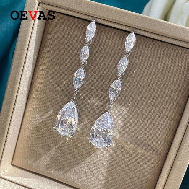 OEVAS Hängeohrringe 925 Silber, Zirkonia, Damen - Bild 1