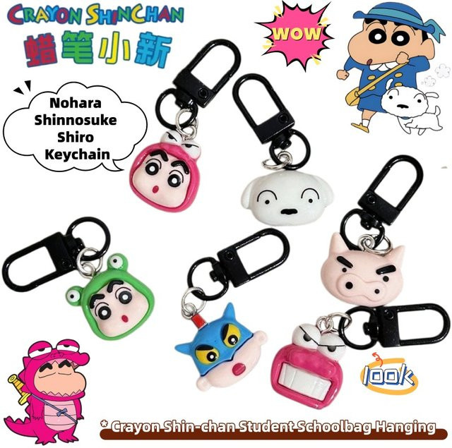 Shinchan Crayon Shin-chan Nohara Shinnosuke Shiro Schlüsselanhänger - Bild 1