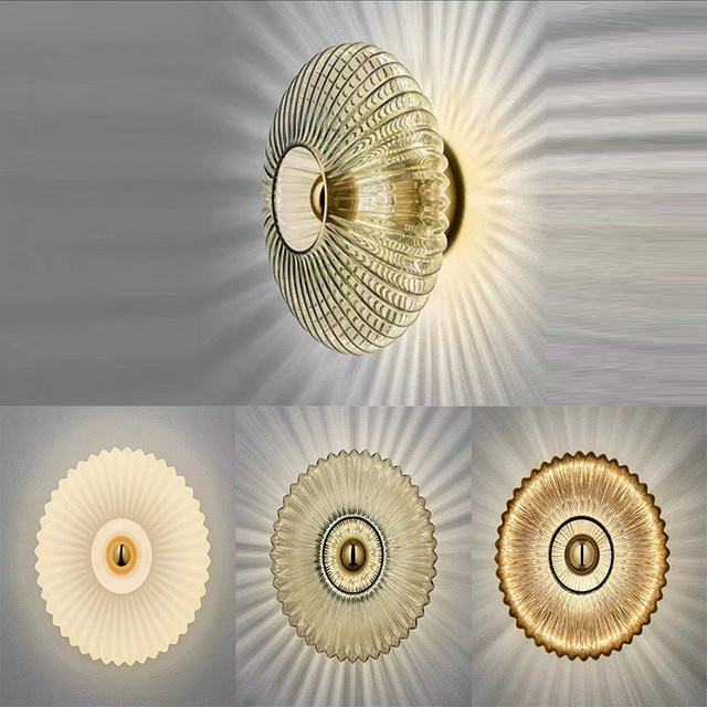 CETANT Glas Wandleuchte in Gold/Messing mit transparentem Glas für Wohnzimmer, Schlafzimmer und Flur - Bild 1