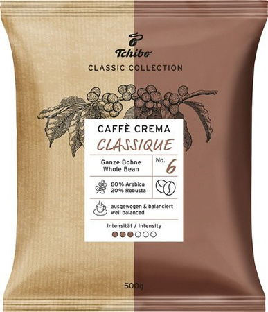 Tchibo Classic Caffè Crema Classique, Röstkaffeebohnen, 500g