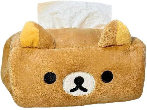 Yiran Health & Beauty Rilakkuma Bär Plüsch Taschentuchbox und Küchenrollen Organizer Set, Braun, 2 Stück - Bild 1