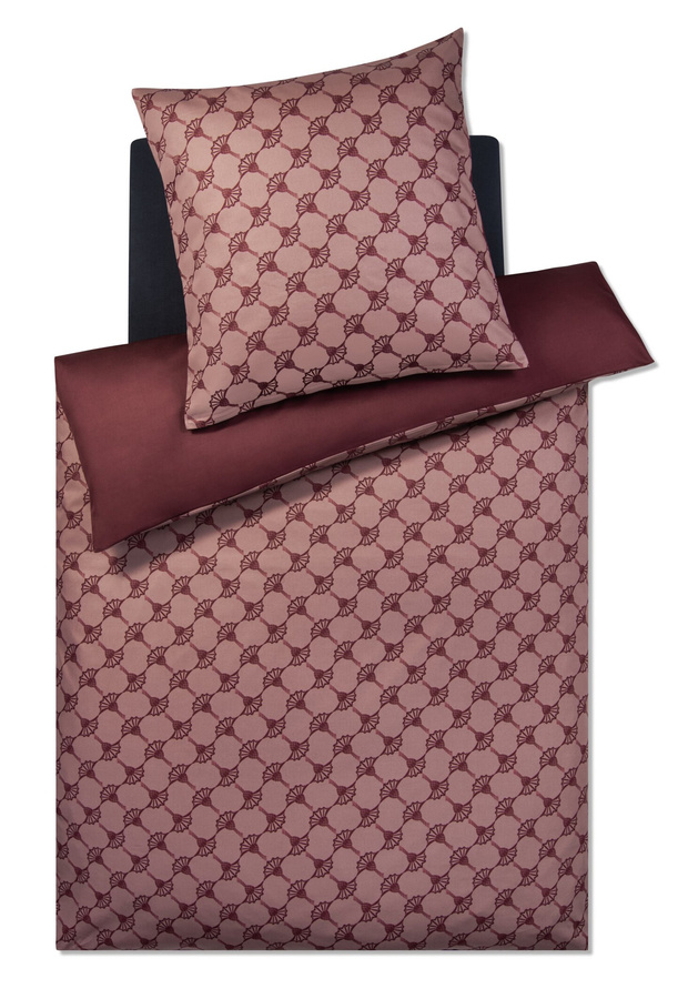JOOP! Bettwäsche Cornflower Double Mako-Satin Baumwolle Floral Rot B/H: 200 x 220 cm mit 2 Kissen 40 x 80 cm - Bild 1