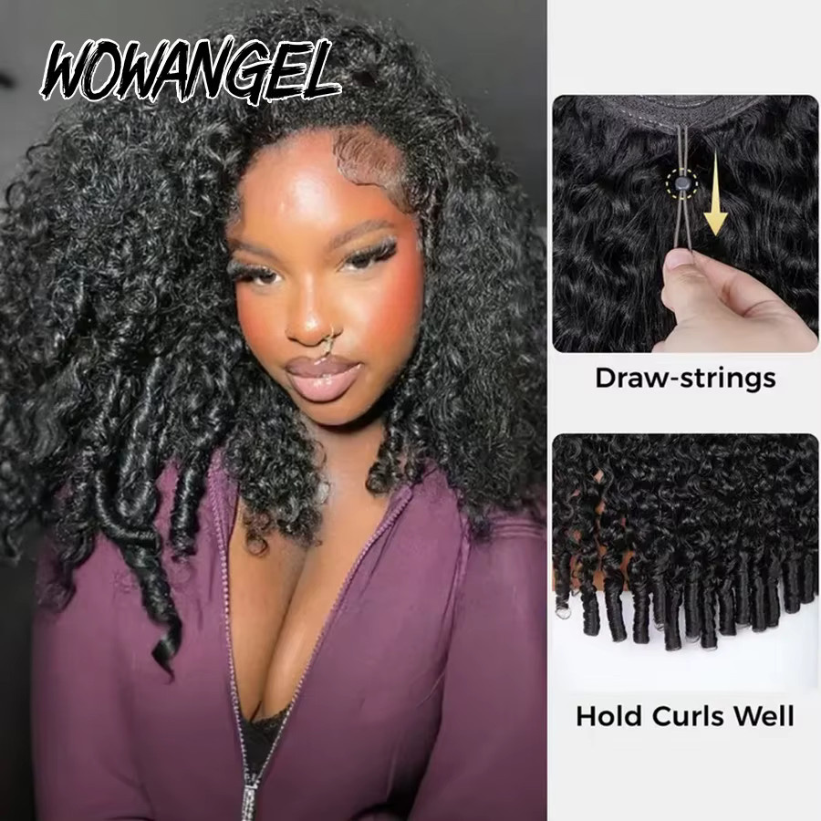 wowangel 3-in-1 Halbperücke, spiralförmige Locken, Echthaar, Damen - Bild 2