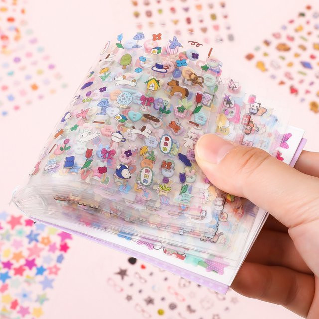 25-teiliges Mini-Stickerbuch mit gestanzten Cartoon-Tiermotiven in Multicolour für dein Tagebuch und Bastelarbeiten - Bild 1