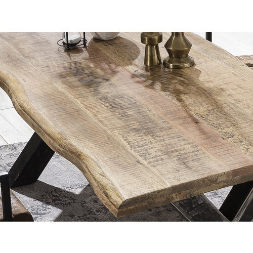 SIT Esstisch TABLES & CO aus Mango Holz in Braun mit transparenter Platte, Höhe: 76 cm, Breite: 100 cm, Tiefe: 100 cm - Bild 2
