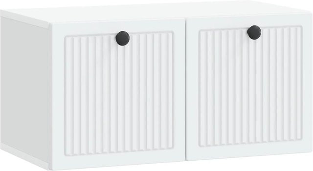 vidaXL Wandmontierter TV-Schrank Weiß aus Holzwerkstoff B/T/H: 59,5 x 31 x 30 cm - Bild 1