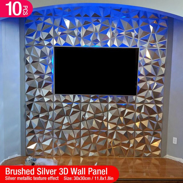 XBLOOM 3D-Wandpaneele für den Innenbereich, 10 Stück, Silber, B/B/B: 30 x 30 x 30 cm - Bild 1