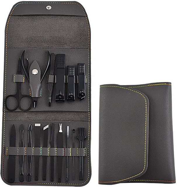 TPFBeauty Maniküre- & Pediküre-Set, 16-teilig, Grau - Bild 1