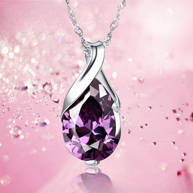 Lucky Star Jewelry Halskette Anhänger, 925 Silber, Diamant, Kristall, Damen - Bild 1