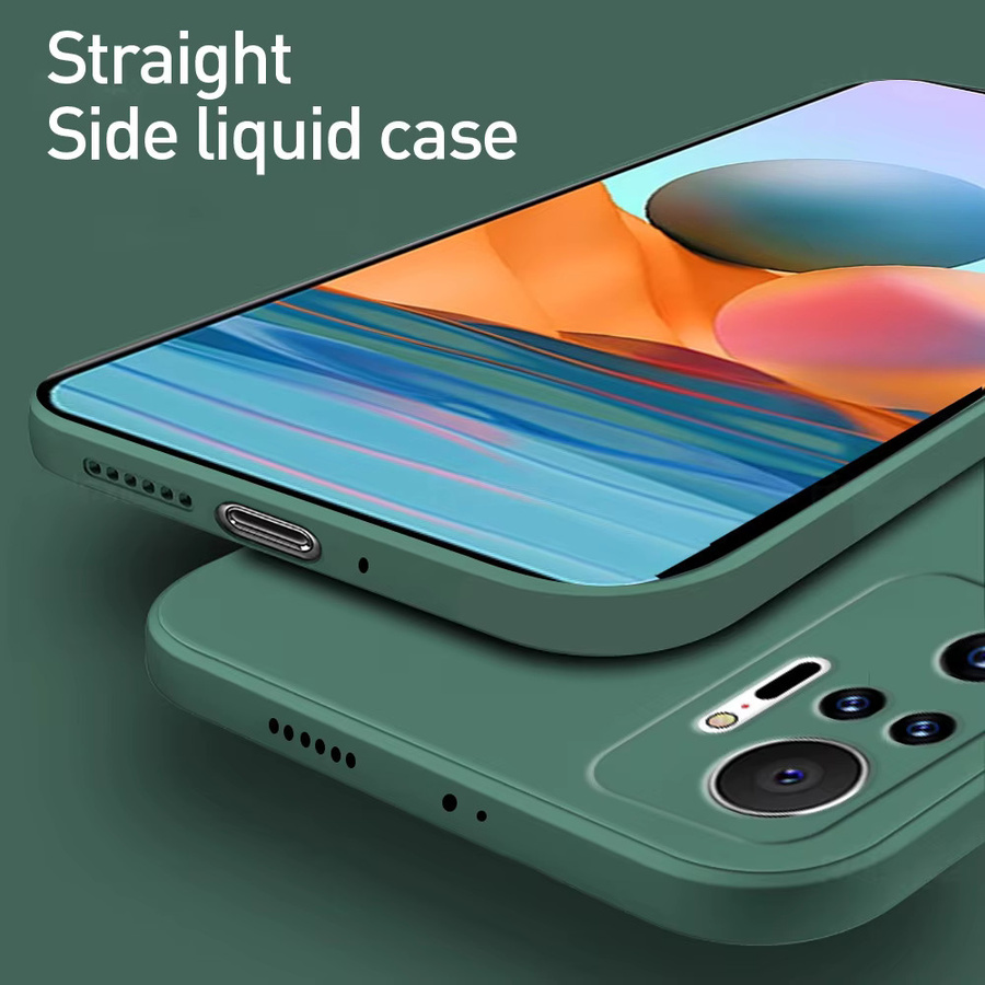 Luxus Silikon Handyhülle im Square Design für Xiaomi Redmi Note 10 4G, Redmi Note 10s und Redmi Note 10 Pro 4G, Mattes Cover - Bild 3