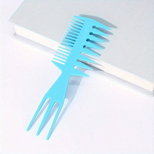 MTMA Haarkamm für Herren, blau, Grobzahn- und Weitzahn-Struktur - Bild 1
