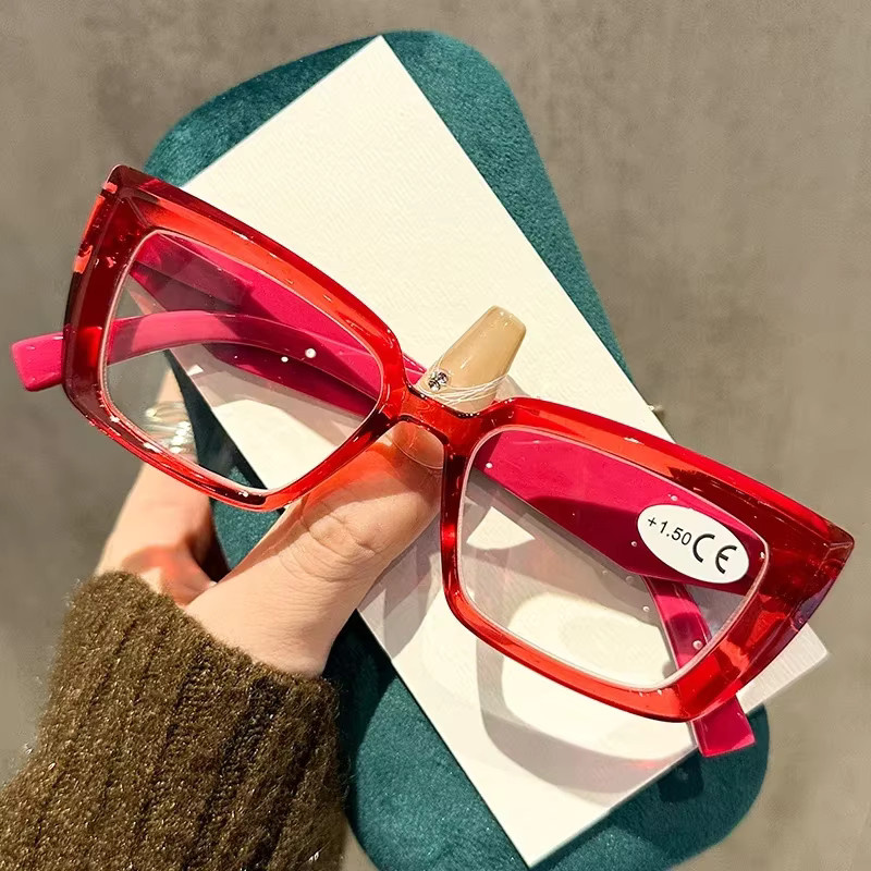 ERIKOLE Lesebrille Cat Eye, Vollrand, Kunststoff, rot, Damen - Bild 2