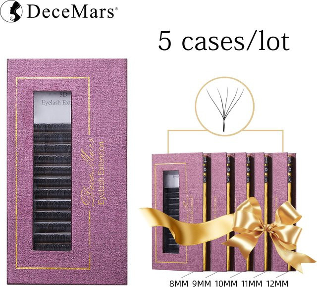 DeceMars Wimpernverlängerung 5D W-Form, 5 Stück Set - Bild 1