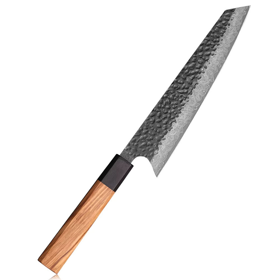 HUAYIGRAND Kiritsuke Kochmesser aus 67-lagigem Damaszener Stahl mit Holzgriff, 20 cm Klingenlänge - Bild 6