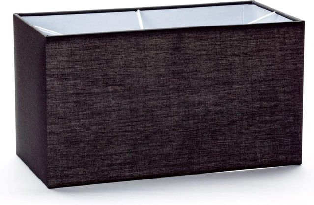 Orion Lightstyle Lampenschirm Rechteckig aus Stoff in Schwarz, B: 32 cm, T: 16 cm, H: 18 cm, E27 - Bild 1