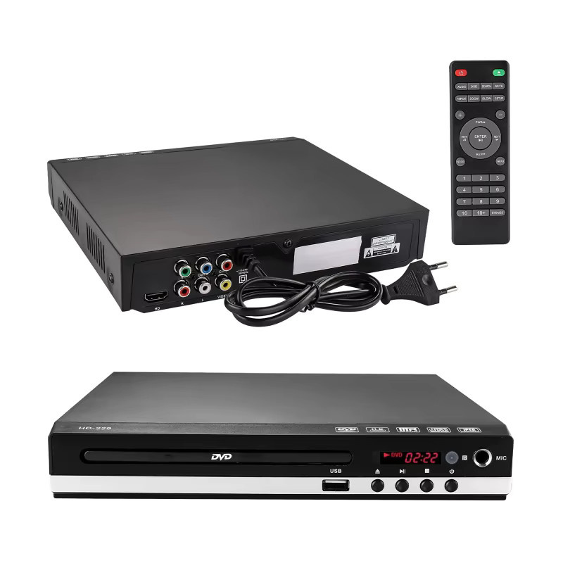 Dreamburgh Full HD DVD-Player in Schwarz mit CD-Funktion und AV-Ausgang - Bild 5