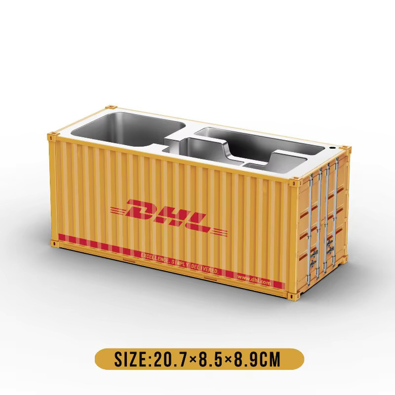 Stiftehalter Schiffscontainer-Modell als Bürocontainer-Aufbewahrungsbox im Maßstab 1:20 aus Kunststoff - Bild 2