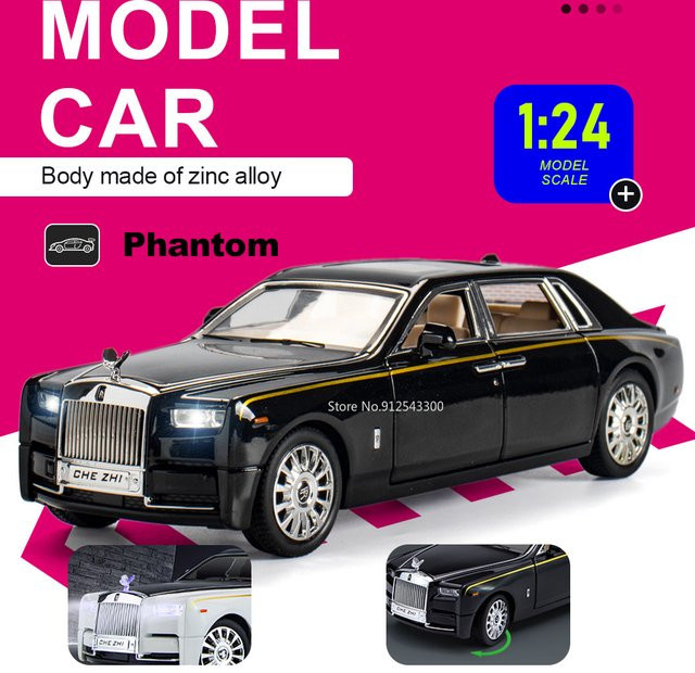 RMZ city Phantom Cullinan Automodell, 1:24, mit öffnenden Türen, Druckguss-Modell - Bild 1