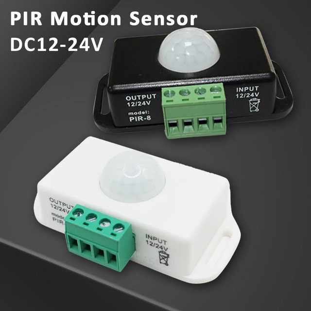 PIR-Bewegungssensor-Schalter für DC 12V 24V mit 120 Grad Erfassungswinkel in Weiß - Bild 1