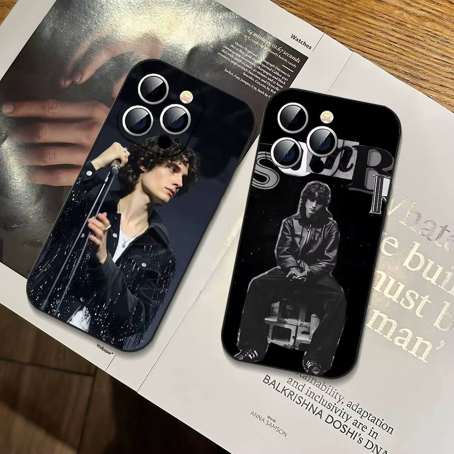 Singer S-Sombr Slim Stoßfeste Handyhülle für iPhone in Schwarz - Bild 4