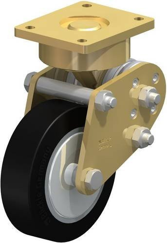 Blickle Bockrolle BPFE-ALEV 125K-FA gefedert in Schwarz/Mehrfarbig mit Aluminium, Rad-Durchmesser: 125 mm, Tragfähigkeit: 250 kg - Bild 1