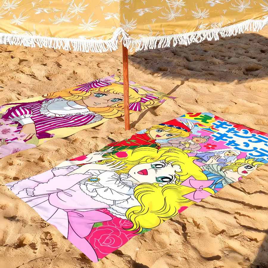 Candy Girl Handtuch Klassisch in Multicolour, schnell trocknend und weich für Yoga, Schwimmen, Fitness und Strand - Bild 3