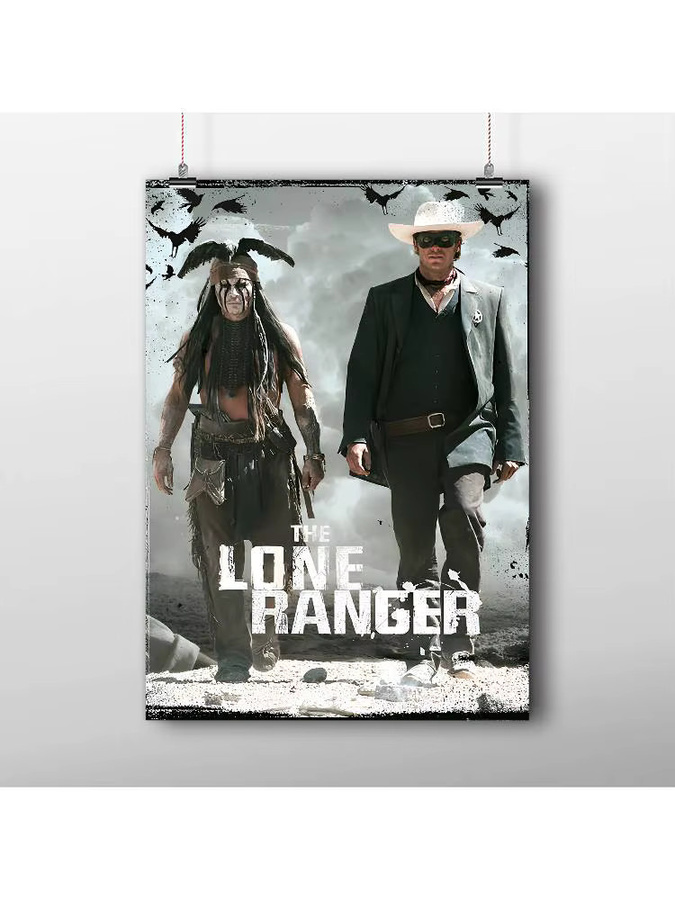 The Lone Ranger Anime-Poster Wandkunst aus weißem Kraftpapier - Bild 6
