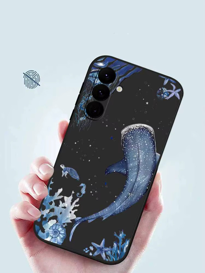 Handyhülle mit Ozean-Hai-Wal-Design für Samsung Galaxy S26 S25 S24 S23 S22 Ultra FE A57 A37 A56 A17 A16 A36 A55 A54 A15 5G in Blau und Lila - Bild 4