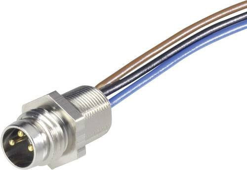 Hirschmann 933 147-001-1 Sensor-Aktor-Einbausteckverbinder M8 Stecker, 4-polig, Farbe: Silber, Länge: 0,50 m - Bild 1