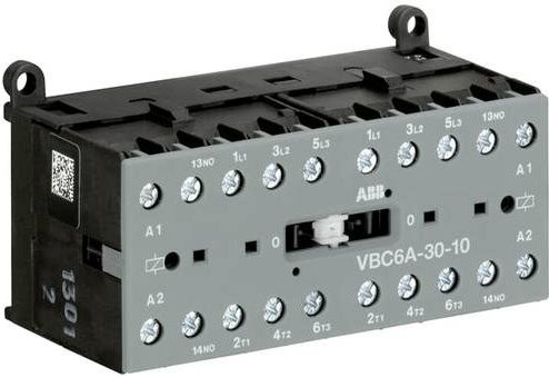 ABB VBC6A-30-10-03 Wendeschütz mit 3 Schließern, 4kW, grau - Bild 1
