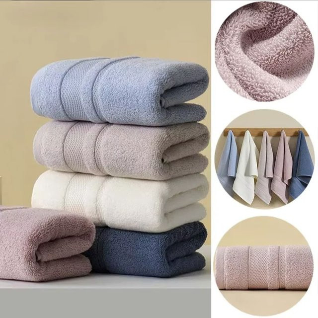 lulupitaya Badetuch und Waschlappen Set aus 100 % Baumwolle in Pink, weich und saugfähig - Bild 1
