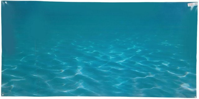 Canaryy Fisch Hintergrundaufkleber aus PVC mit 3D Meeresmuster in Blau zur Aquarium Dekoration - Bild 1