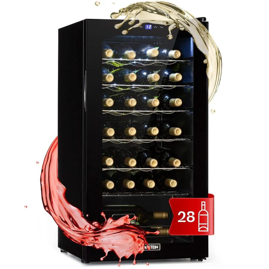 Klarstein Shiraz 28 Uno Weinkühlschrank Schwarz mit 74 l Volumen und Touch-Bedienfeld - Bild 2