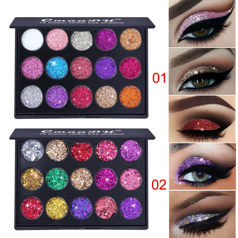 CmaaDu Lidschatten-Palette, 15 Farben, schimmernd, Unisex - Bild 3