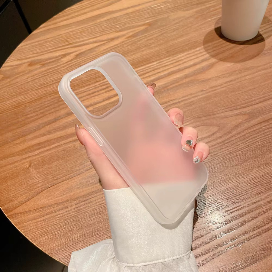Transparente mattierte Silikon Handyhülle mit MagSafe für Apple iPhone 11 bis 17 Pro Max, stoßfeste Schutzhülle in Transparent und Weiß - Bild 5