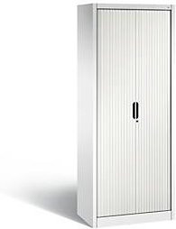 C + P Rollladenschrank Omnispace mit 5 Fächern, abschließbar, Farbe: Verkehrsweiß, B/T/H: 80 x 42 x 198 cm - Bild 1