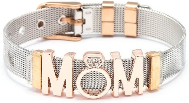 YIRAN Jewelry Armband, Edelstahl, Roségold, Liebes-Schloss-Anhänger, Damen - Bild 1