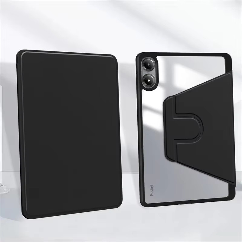360 Grad rotierende Tablet-Ledertasche für Xiaomi Redmi Pad Pro und MiPad in Schwarz - Bild 6