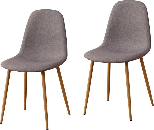 HTI-Line Stuhl SavannahW 2er Set aus grauem Webstoff im modernen Retro-Design - Bild 1