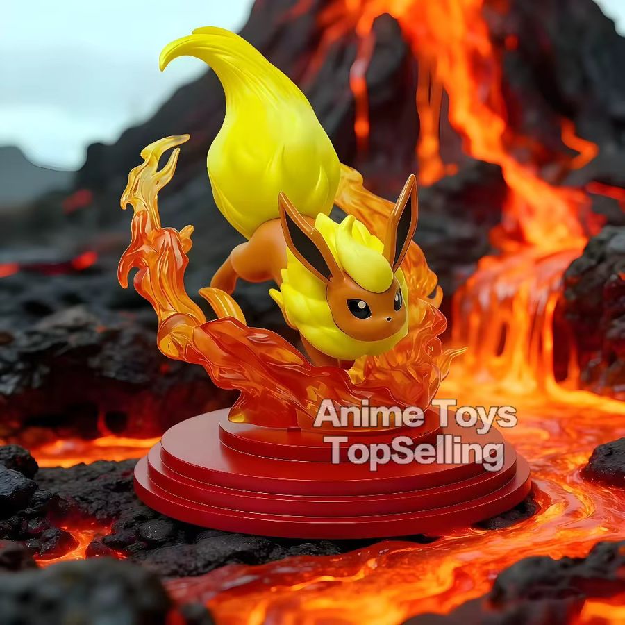 Bandai Pokémon Flareon Actionfigur aus PVC in Orange, 9 cm Sammlermodell - Bild 2