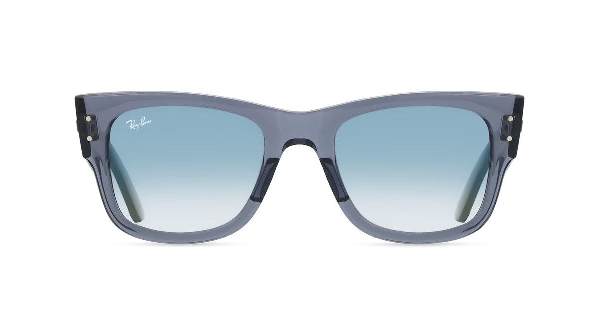 Ray-Ban RB0840S MEGA WAYFARER Sonnenbrille, Vollrand, quadratisch, Kunststoff, Unisex, grau, blau - Bild 1