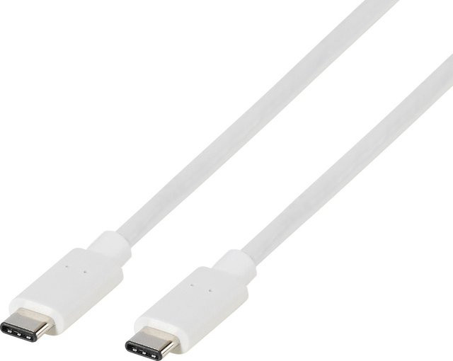 Vivanco USB-C auf USB-C Kabel in Weiß, Länge: 1,20 m - Bild 1