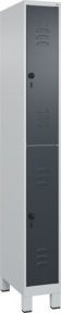 C+P Doppelstock-Spind Classic PLUS mit 1 Abteil, Grau/Anthrazit, H x B x T: 195 x 25 x 50 cm - Bild 1
