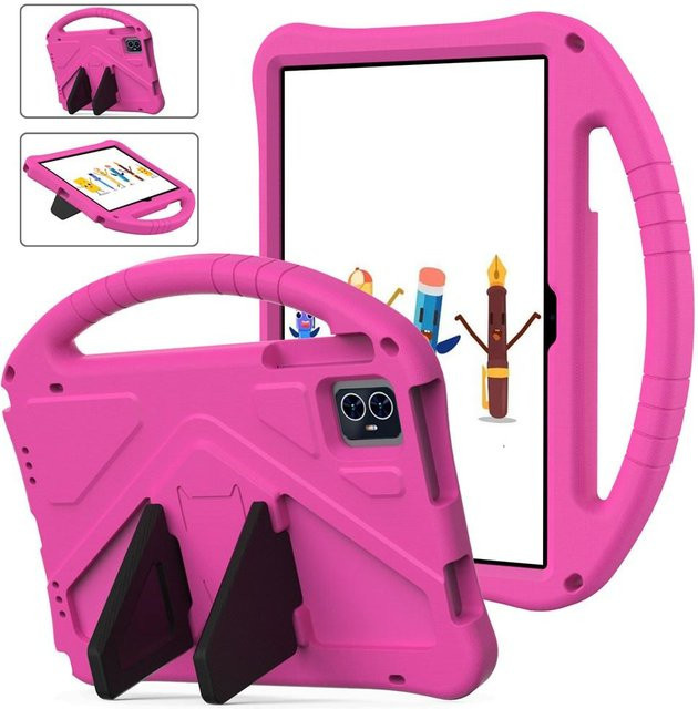 Stoßfeste Kinder-Schutzhülle mit Griff und Ständer für Teclast M50 M50HD M50Pro 10,1 Zoll Tablet in Pink - Bild 1