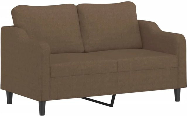 vidaXL 2-Sitzer-Sofa in Braun mit Stoffbezug und Metallrahmen für dein Wohnzimmer - Bild 1
