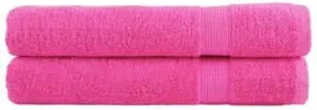 vidaXL Premium-Handtuch-Set aus 100% Baumwolle in Rosa, 2 Stück, B: 100 cm x L: 200 cm, 600 g/m2 - Bild 1