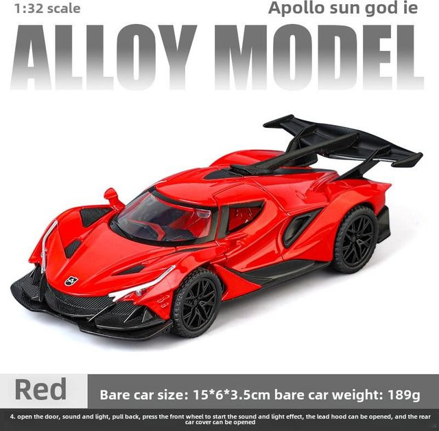 Linyi toy car Apollo Ie Superauto Modell, 1:32, Metall, ab 4 Jahren - Bild 1