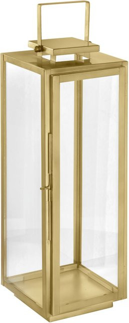 Abelke Laterne VEGA in Gold/Messing mit Glas, B/T/H: 18 x 18 x 51 cm - Bild 1