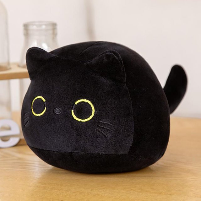 Yiran toy Schwarze Katze Plüschpuppe, Plüschtier, Schwarz - Bild 1
